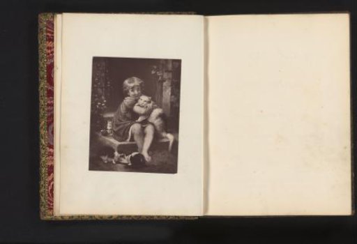 Fotoreproductie van een gravure naar het schilderij The kittens door Franz Meyerheim