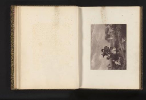 Fotoreproductie van een gravure naar het schilderij The pet of the common door John Callcott Horsley