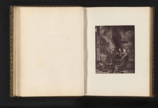 Fotoreproductie van een gravure naar het schilderij The armourer door Henry Leys