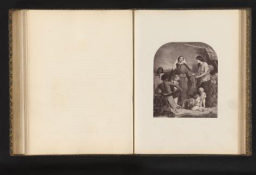 Photographic reproduction of an engraving after the painting *The Almsdeed of Dorcas* by William Charles Thomas Dobson