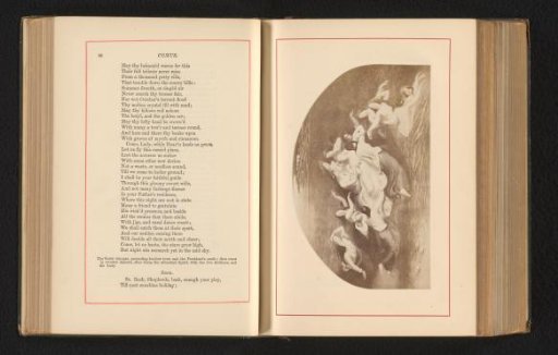 Photographic reproduction of an engraving of nymphs in a pool