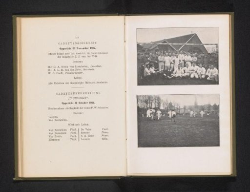 Group portrait of cadets in sports uniforms of the Royal Military Academy in Breda