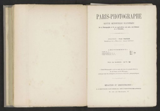 Paris-Photographe première année 1891 No 5