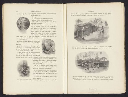 Photographic Reproductions of Drawings Depicting a Farmyard