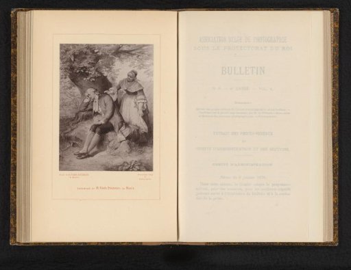 Reproduction of a drawing of a woman comforting a man by Ludwig Hofmann