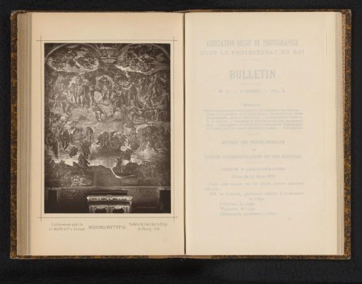 Reproduction of the fresco of the Last Judgment in the Sistine Chapel by Michelangelo