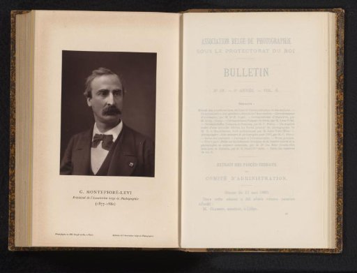 Portrait of Georges Montefiore-Levi, president of the Association belge de Photographie
