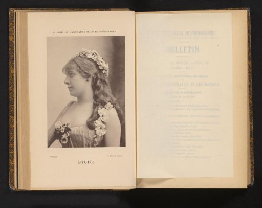Portrait of an unknown woman with a wreath of flowers