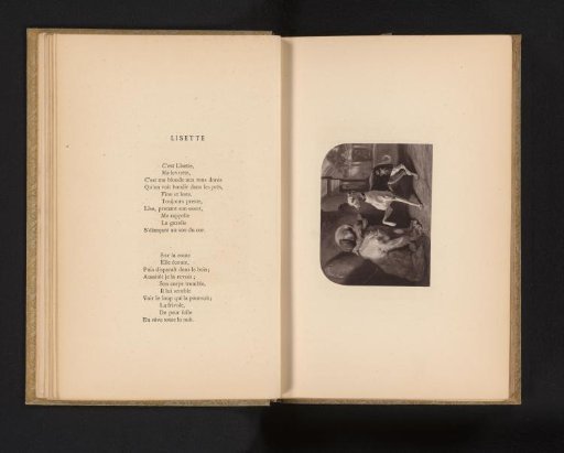 Photographic reproduction of a painting of two dogs