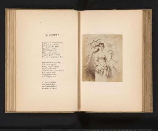 Photographic reproduction of a painting of a woman surrounded by putti
