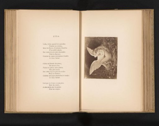 Photographic reproduction of a painting of Leda and the Swan