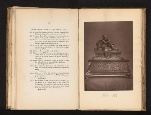 Decorated clock on a Buhl pedestal, from the collection of Christopher Beckett Denison