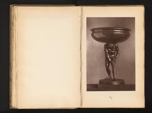 Bowl of porphyry supported by a bronze statue of Hercules, from the collection of Christopher Beckett Denison