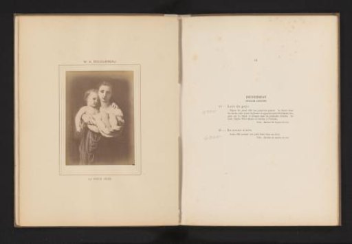 Photographic reproduction of the painting La soeur aînée by Adolphe Williams Bouguereau