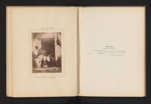 Photographic reproduction of the painting Arabes devant leur demeure by Eugène Delacroix
