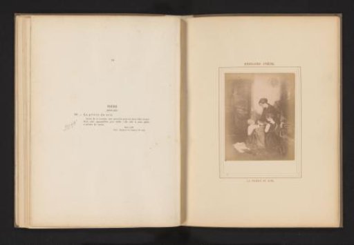 Photographic reproduction of the painting La prière du soir by Pierre Edouard Frère
