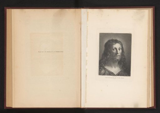 Reproduction of a print with a portrait of an unknown man