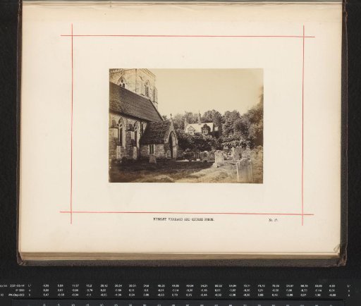 View of a parsonage and a churchyard in Hursley