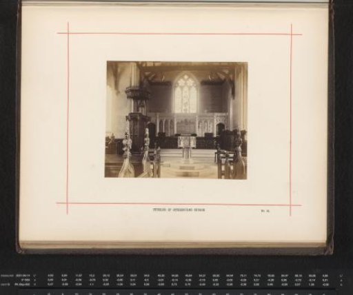 Interior of Saint Matthew's Church in Otterbourne, view towards the choir