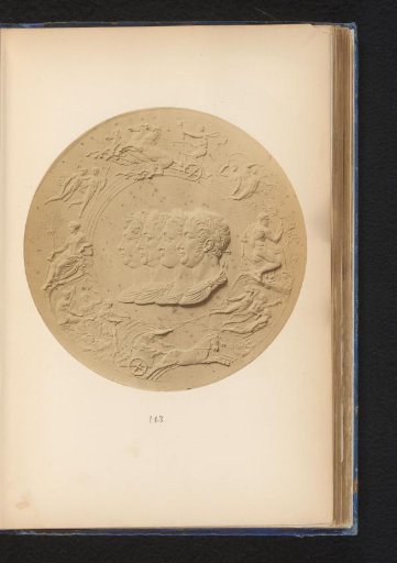 Commemorative medal in memory of the Battle of Waterloo with four busts of King George III of England, Emperor Francis II of Austria, Tsar Alexander I of Russia and King Frederick William III of Prussia