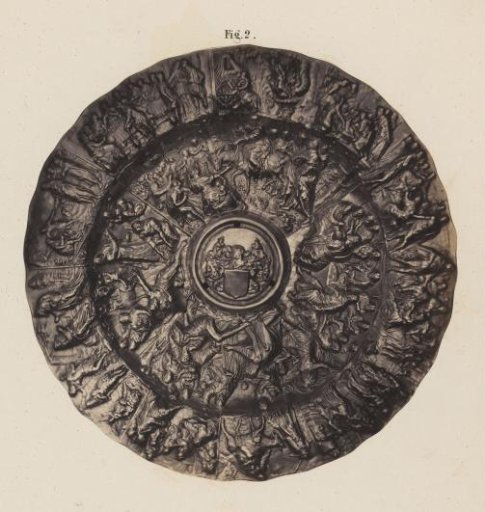 Silver dish at the Exhibition of Antiquities in Delft
