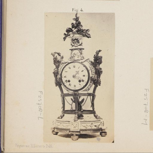 Pendulum clock of Prince William V at the Exhibition of Antiquities in Delft