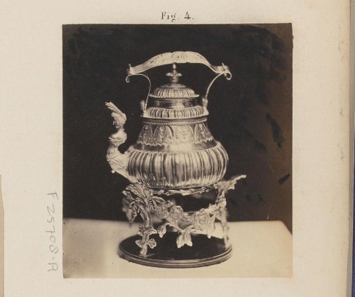 Silver kettle at the Exhibition of Antiquities in Delft