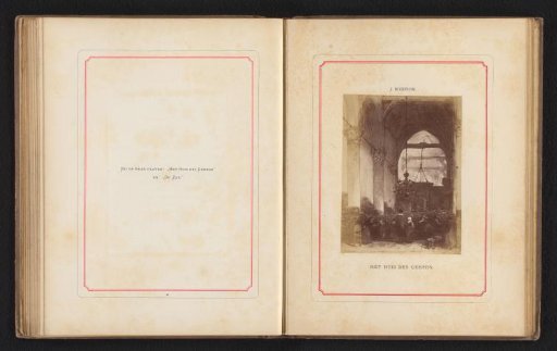 Photographic reproduction of the painting 'The house of prayer' by Johannes Bosboom