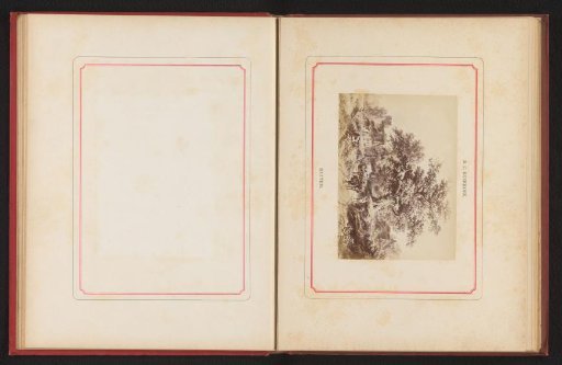 Photographic reproduction of the painting 'Outdoors' by Barend Cornelis Koekkoek