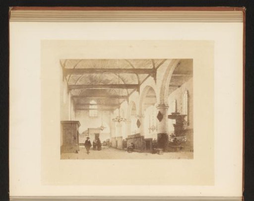 Photographic reproduction of an engraving after a painting of a church interior by Johannes Bosboom