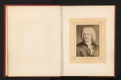 Photographic reproduction of a painted portrait of Johann Sebastian Bach by Carl Jaeger