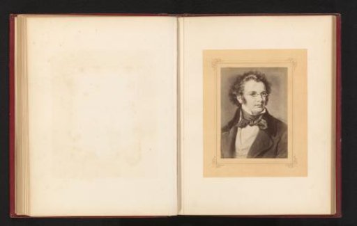 Photographic reproduction of a painted portrait of Franz Schubert by Carl Jaeger