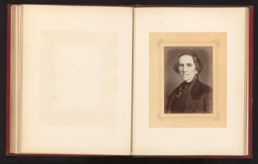Photographic reproduction of a painted portrait of Jacob Meyerbeer by Carl Jaeger