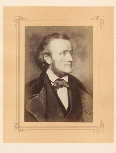 Photographic reproduction of a painted portrait of Richard Wagner by Carl Jaeger