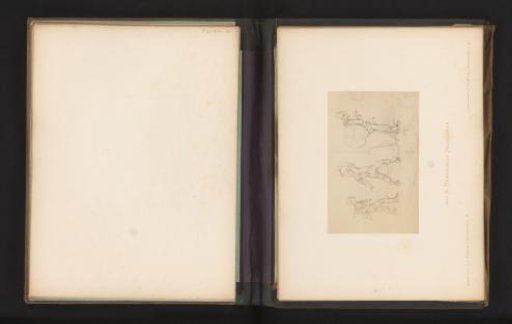Photographic reproduction of a sketch of two shoemakers and a kettle mender by Albert Hendschel
