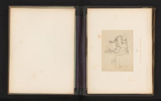 Photographic reproduction of a sketch of a woman at a piano and a man singing by Albert Hendschel