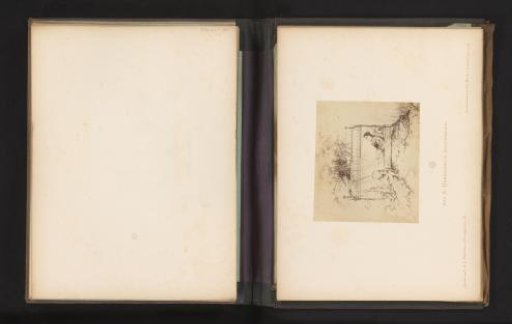 Photographic reproduction of a sketch of Snow White on a bed by Albert Hendschel