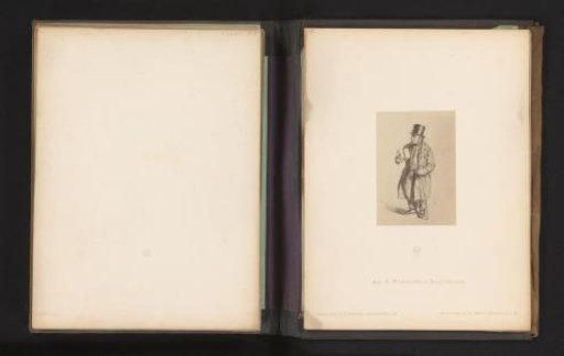 Photographic reproduction of a sketch of a soap seller by Albert Hendschel
