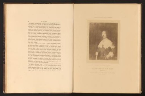 Photographic reproduction of the painted portrait of possibly Maria Trip, by Rembrandt van Rijn