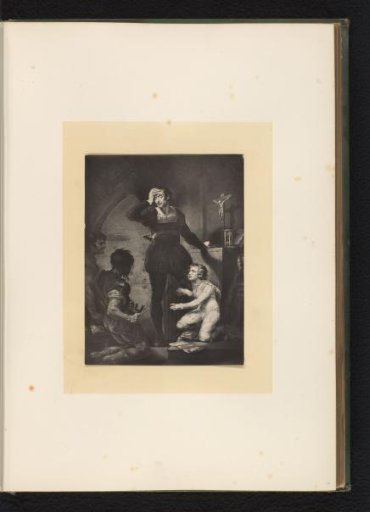 Reproduction of an engraving after a painting of a scene from King John