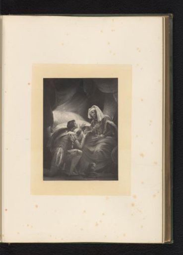 Reproduction of an engraving after a painting of a scene from King Henry the Fourth