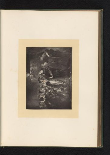 Reproduction of an engraving after a painting of a scene from King Henry the Eighth