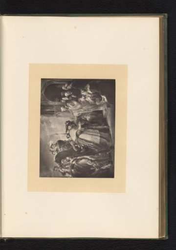Reproduction of an engraving after a painting of a scene from King Henry the Eighth