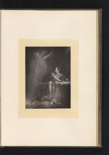 Reproduction of an engraving after a painting of a scene from Julius Caesar