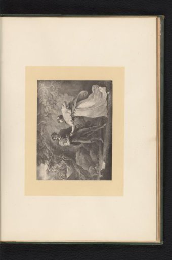 Reproduction of an engraving after a painting of a scene from Cymbeline