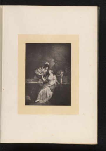 Reproduction of an engraving after a painting of a scene from The Tempest