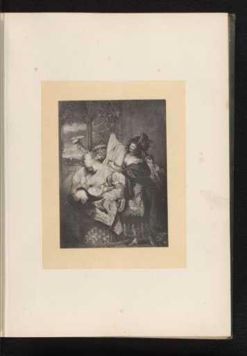 Reproduction of an engraving after a painting of a scene from The Merry Wives of Windsor