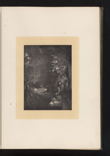 Reproduction of an engraving after a painting of a scene from The Merry Wives of Windsor