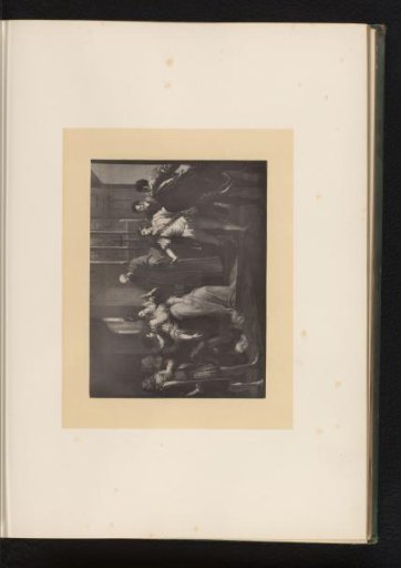 Reproduction of an engraving after a painting of a scene from Much Ado about Nothing
