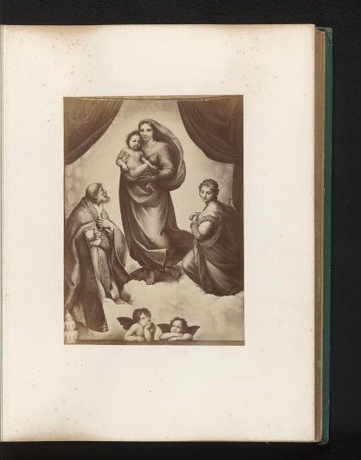 Photographic reproduction of the painting The Sistine Madonna by Raphael
